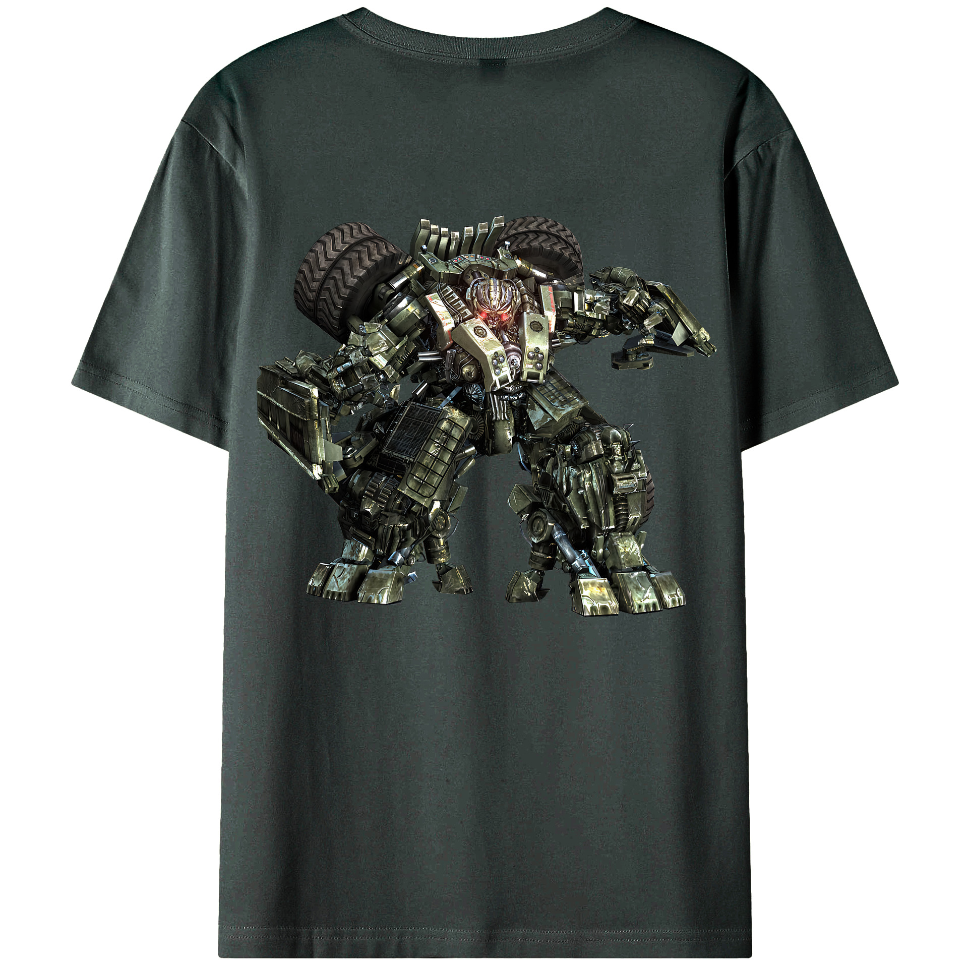 （画像用） Transformers トランスフォーマー 綿100％ メンズ半袖Tシャツ（バックプリント） 通気性